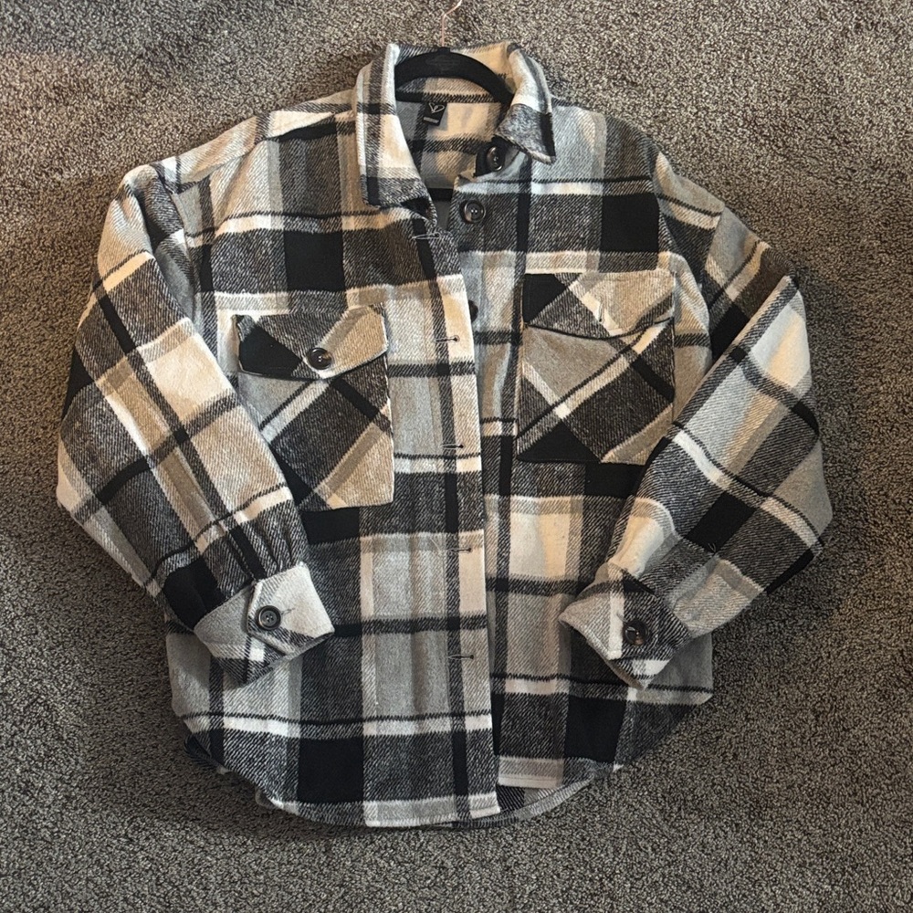 Windsor Black and White Plaid Shacket